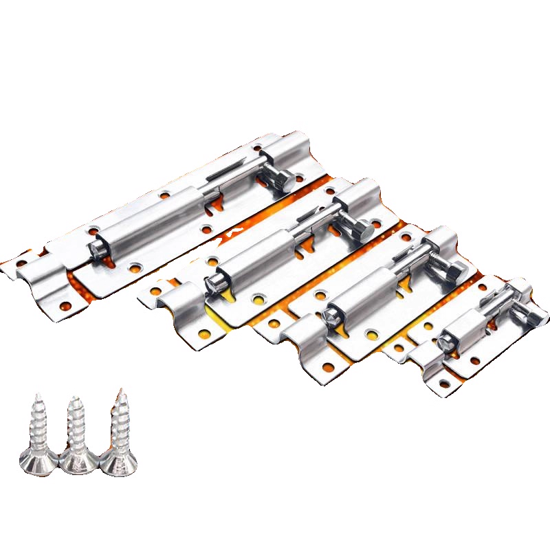 不锈钢插销防盗门栓明装挂锁门搭扣门闩木门扣锁工程小号门销老式 - 图3