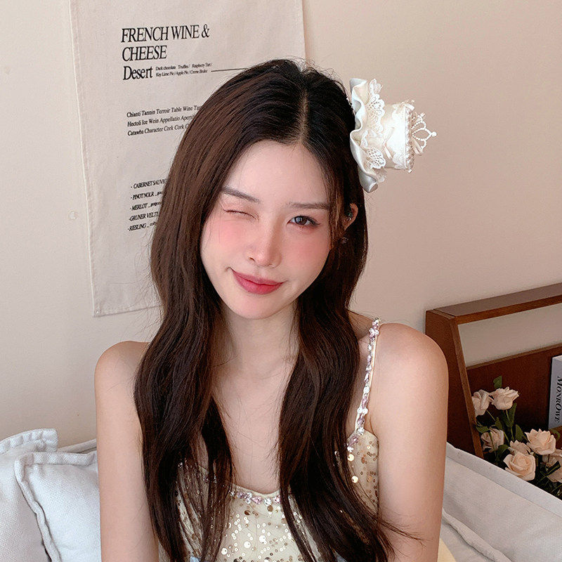 公主生日帽头饰立体珍珠蝴蝶结蛋糕发夹顶夹拍照氛围感发箍女帽子,淘宝优惠券,粉丝福利购,淘宝优惠卷