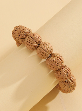 天然桃木桃核手链女儿童防惊吓护身符男款手串野生小桃胡文玩佛珠