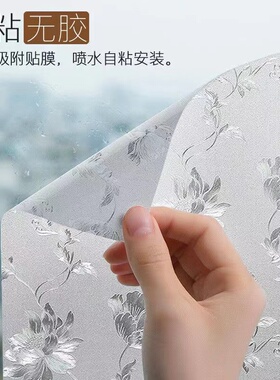 防窥浴室透光不透明玻璃贴窗花纸