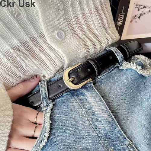 皮带女款正品女款牛仔裤2025百搭简约针扣皮带时尚新款装饰爆款 - 图1