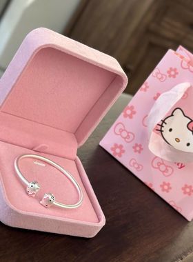 银手镯女可爱手环宝宝儿童大人