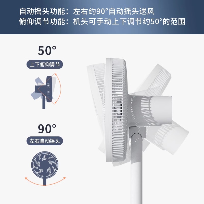 电风扇落地扇家用超静音电扇大风力立式强力小型宿舍摇头扇3d新款 - 图1