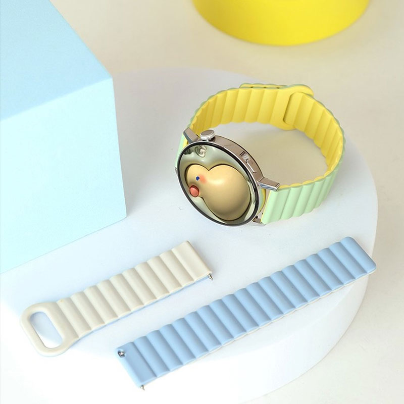 适用华为GT3表带磁吸硅胶watch3手表gt2pro回环表带buds运动ECG替换带GT1荣耀magic时尚ES保时捷GS配件4新款 - 图0