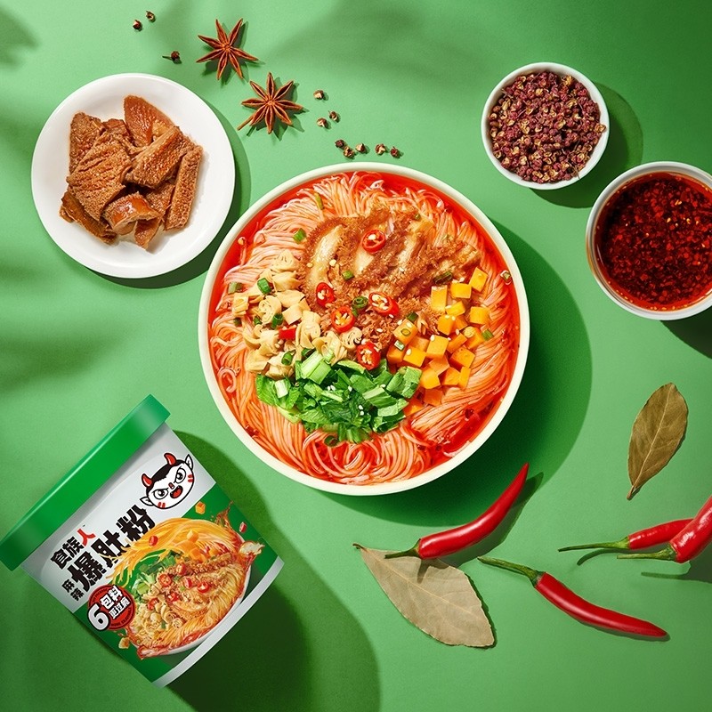 整箱食族人 麻辣爆肚粉150g*12桶大块牛肚冲泡粉丝酸辣粉零食实惠,淘宝优惠券,粉丝福利购,淘宝优惠卷