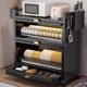 Kitchen bowl rack with cover kitchen dish storage rack household bowl countertop chopsticks dustproof storage box multi-function drain rack