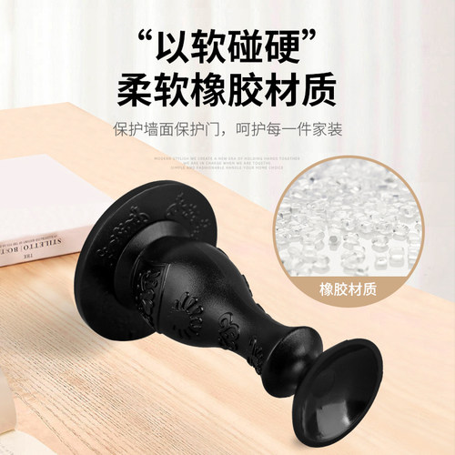 德国门吸软胶免打孔静音防撞地吸门顶卫生间门挡器门碰吸盘式固定 - 图2