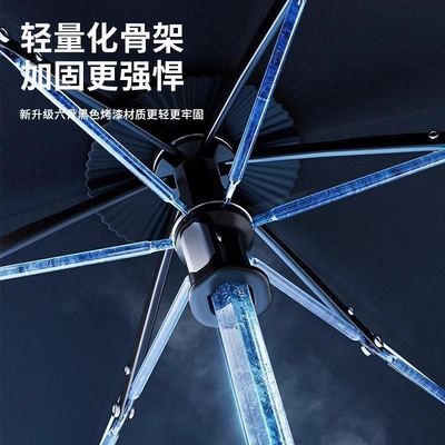 胶囊晴雨两用伞女防晒防紫外线迷你超轻小巧便携黑胶遮阳手动
