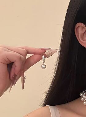 【洛神月光】超仙闪钻仿珍珠项链女高级感轻奢晚礼服套装千金风