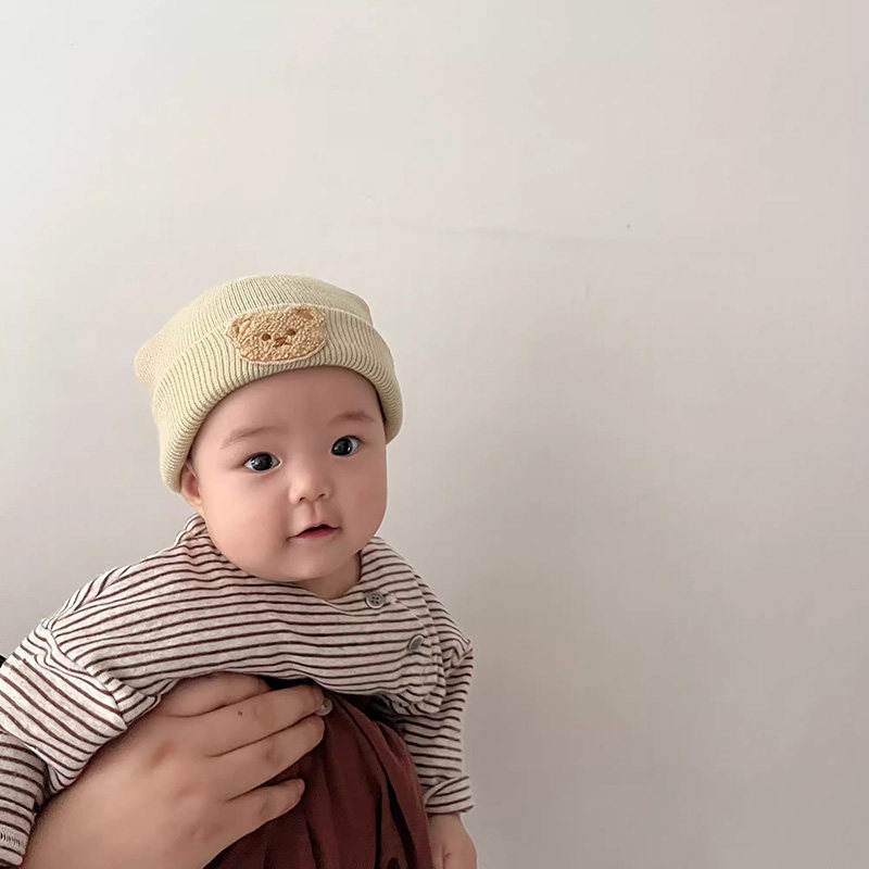 儿童帽子秋冬季可爱小熊毛线帽男女宝宝婴幼儿超萌保暖套头针织帽,淘宝优惠券,粉丝福利购,淘宝优惠卷
