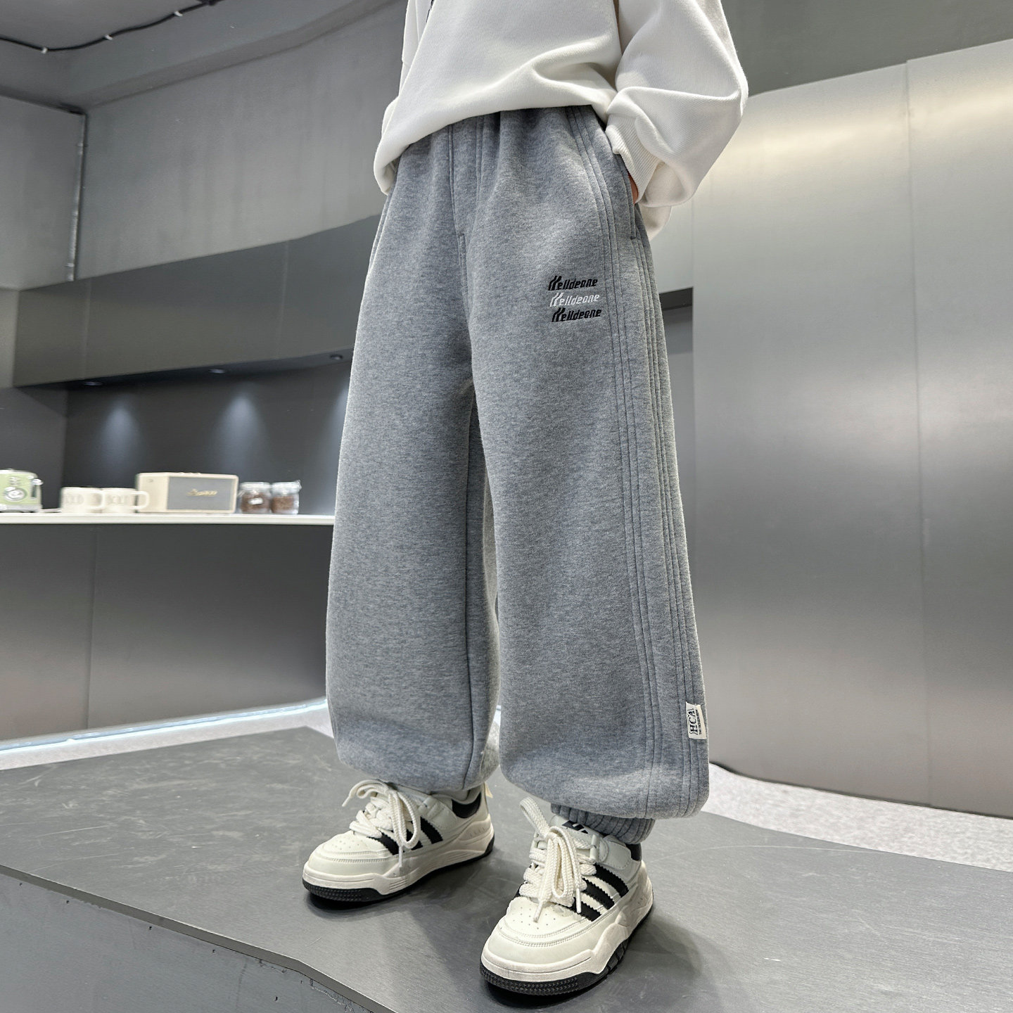 男童冬季一体加绒裤子2025新款中大童儿童秋冬款男孩加厚运动卫裤,淘宝优惠券,粉丝福利购,淘宝优惠卷