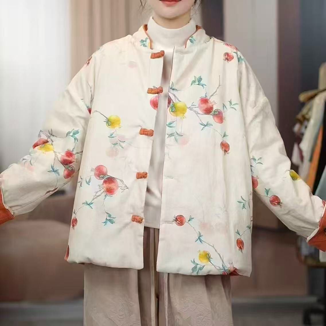 妈妈秋冬装新中式棉衣女长袖外套两面穿国风盘扣立领棉服加厚保暖,淘宝优惠券,粉丝福利购,淘宝优惠卷