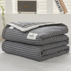 Химические волокна 良品全棉水洗棉纯棉夏被单双人夏凉被空调被夏季可机洗学生薄被子