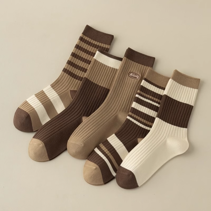 美拉德袜子女2025新款爆款秋冬季中筒袜纯棉防臭运动无骨女士长袜,淘宝优惠券,粉丝福利购,淘宝优惠卷