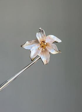 古着vintage花朵戒指女古风高级感开口指环