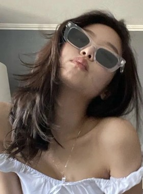 jennie同款墨镜女ins复古欧美风太阳镜韩版潮抖音蹦迪辣妹眼镜