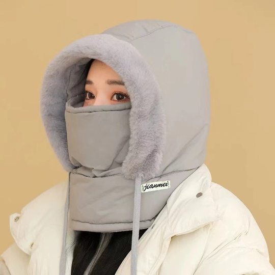 Máscara de terciopelo de invierno a prueba de frío y sombrero Lei Feng todo en uno