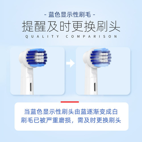 适配Oralb欧乐B电动牙刷头博朗欧乐比D12/D10/P2000通用替换刷头-图1