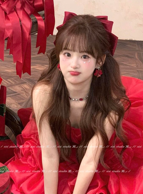 红色超大蝴蝶结发夹后脑勺发卡2025年头饰新年敬酒服发饰弹簧夹女