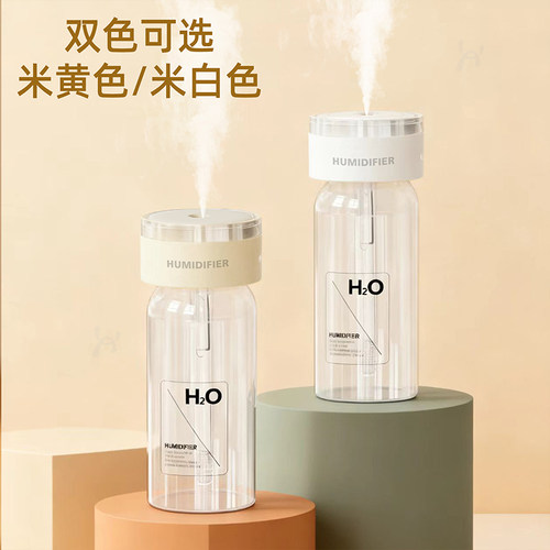 无线加湿器小型迷你usb充电款便携式办公室桌面空气香薰家用静音卧室床头宿舍学生矿泉水加湿车载小大雾量 - 图3