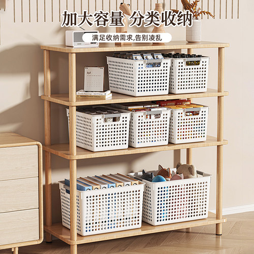 收纳筐收纳盒家用厨房收纳篮桌面储物整理盒零食玩具杂物整理橱柜 - 图2