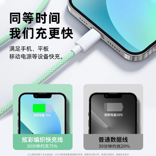 驯龙师PD30W快充适用苹果iPhone14/13/12/11proMax/se/xr手机数据线iPad9/8/7/6plus平板电脑充电车载CarPlay - 图1