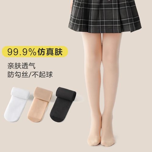 女童加厚舞蹈袜秋冬款白色打底裤丝袜儿童连裤袜加绒袜子薄绒薄款 - 图3
