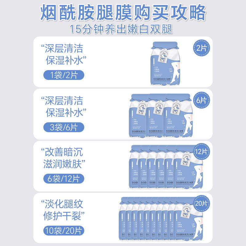 脚膜套脚干裂腿膜加成嫩白保湿补水去死皮老茧护理足套长腿加长 - 图0