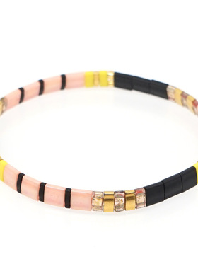 波西米亚民族风手链Tila珠编织弹力线串珠手饰女式多层叠戴手链