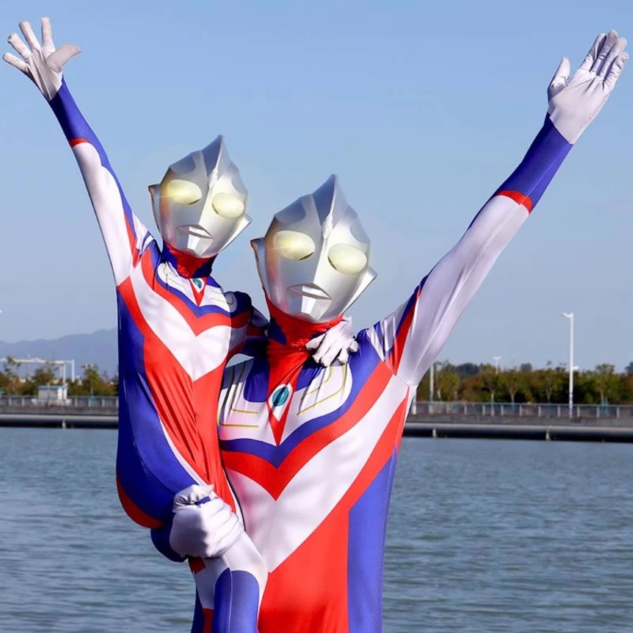 圣诞节赛罗奥特超人男童衣服迪迦大人版连体衣儿童cos演出服成人 - 图1