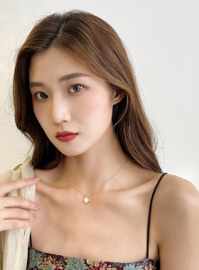 幸运草项链女2024年韩风气质简约时尚夏款百搭锁骨链配饰闺蜜饰品
