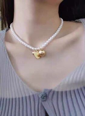 ins惊艳你的珍珠项链网红潮流款 wxlstudio同款项链chao衬肤色