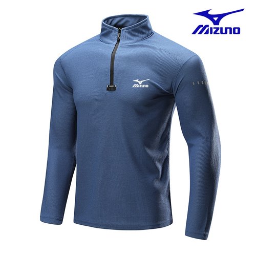 mizuno wave春秋运动长袖卫衣男跑步美津濃健身衣半拉链速干立领 - 图2