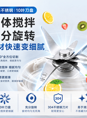 喜莱家榨汁机小型家用便携式迷你电动多功能有线插电款豆浆果汁机