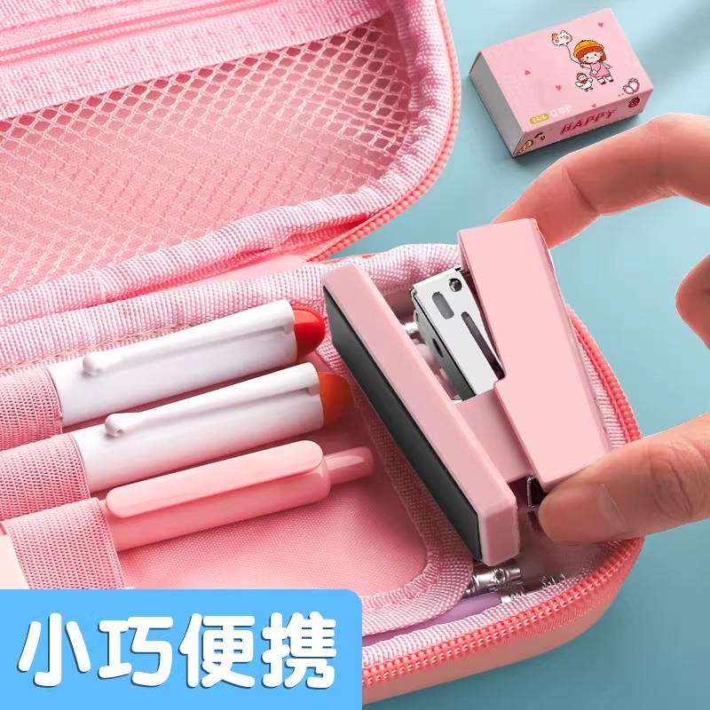 Mini hand-held stapler for labor-saving office use