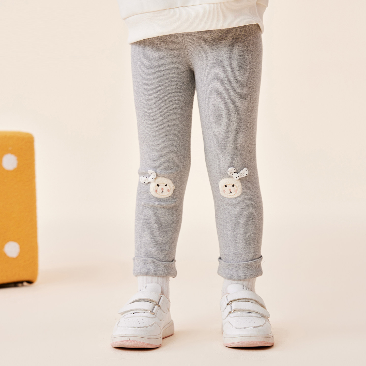 班喜迪女童打底裤秋装2025新款儿童长裤秋款外穿洋气宝宝裤子米色,淘宝优惠券,粉丝福利购,淘宝优惠卷