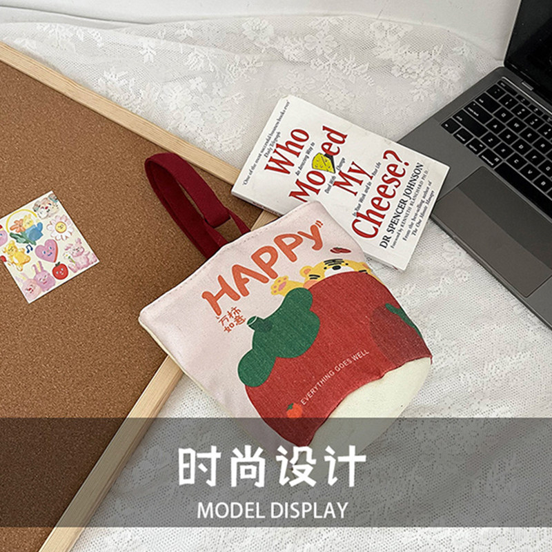 可爱印花手提水桶帆布包手拎包,淘宝优惠券,粉丝福利购,淘宝优惠卷