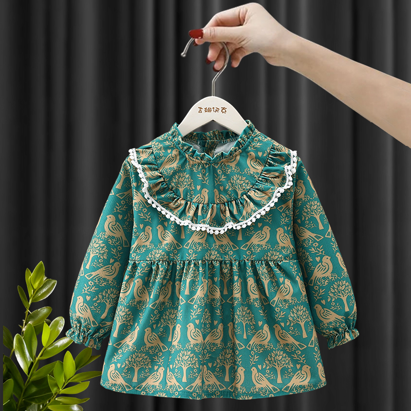 Jim Walker children's blouse for girls, autumn and winter style