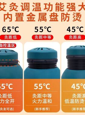 新款艾灸盒随身灸家用无烟宫廷灸艾灸罐美容院熏蒸仪宫寒无烟罐子