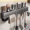 Knife holder rack multi-functional kitchen wall-mounted chopstick cage