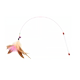 Cat stick bell feather toy wire extra long supplies