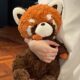 ງາມ panda ສີແດງ plush toy raccoon doll ນອນ doll ຂອງຂວັນວັນເກີດສໍາລັບເດັກຍິງ, ຫມູ່ເພື່ອນທີ່ດີທີ່ສຸດແລະເດັກນ້ອຍ