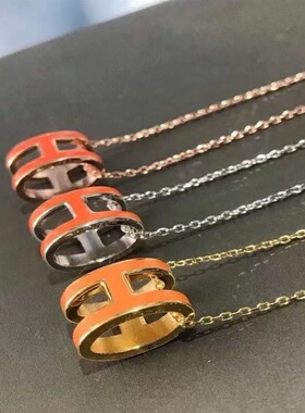 高版本H字母项链小众生日礼物