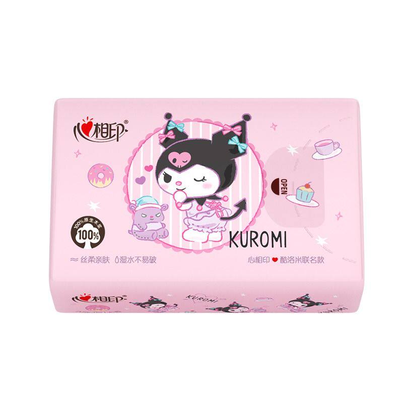 心相印餐巾纸抽纸三丽鸥联名大手帕纸酷洛米便携4层20片1包柔软
