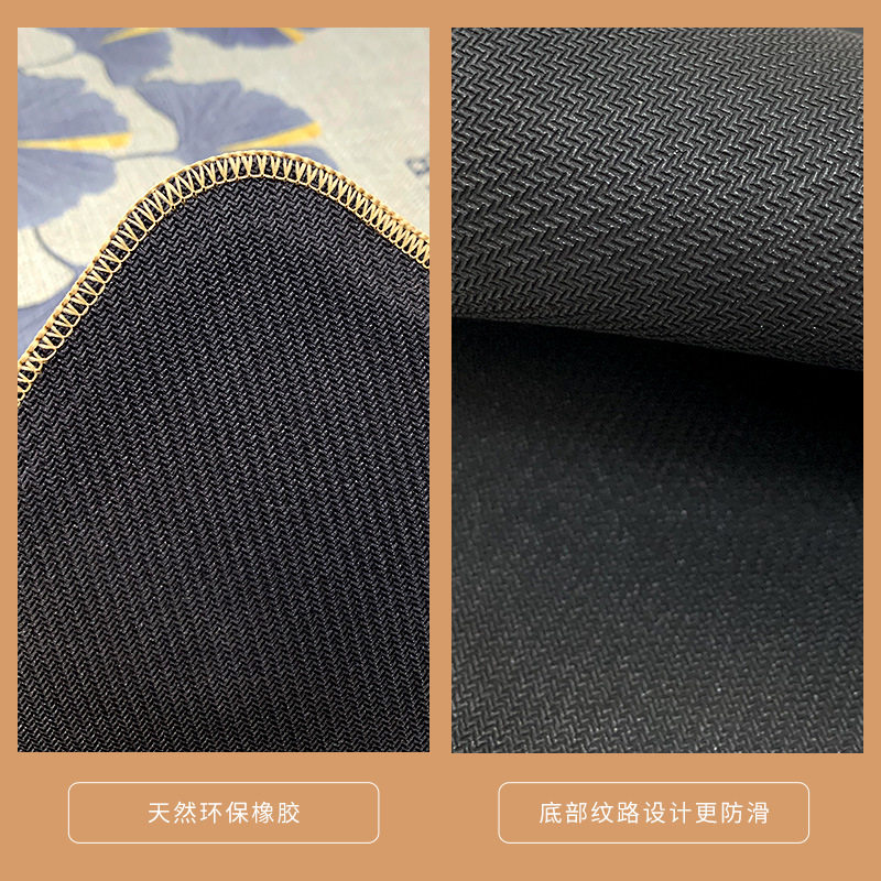 Linen entrance door mats, carpet door mats, bedroom simple kitchen bathroom bathroom non-slip absorbent foot mats