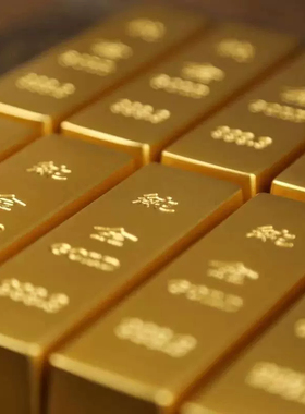 金条仿真沙金摆件实心元宝假金砖金块镀铜样品道具客厅办公装饰用