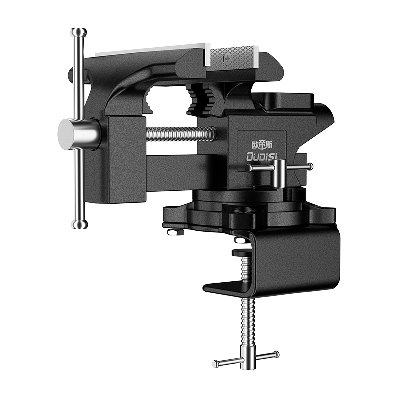 台钳工作台小型多功能重型台虎钳家用万向虎桌钳工业级夹具6寸4寸 - 图3