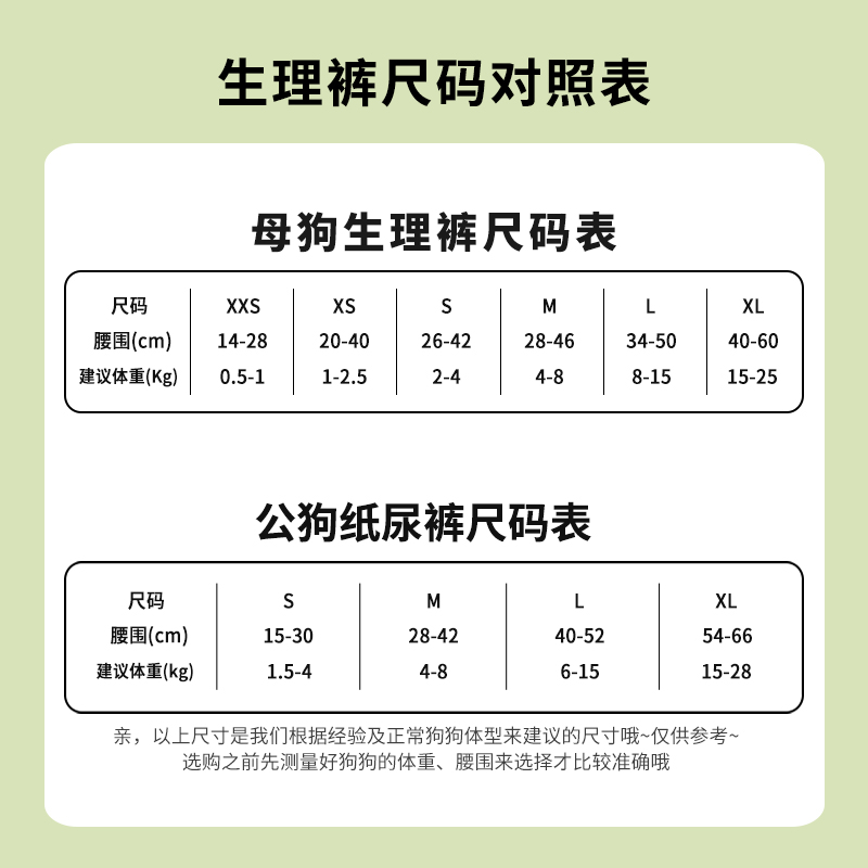 狗狗尿不湿纸尿裤宠物泰迪姨妈生理裤公狗母狗专用卫生巾女月经裤 - 图2