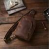 First layer cowhide shoulder crossbody bag Crazy Horse leather chest bag