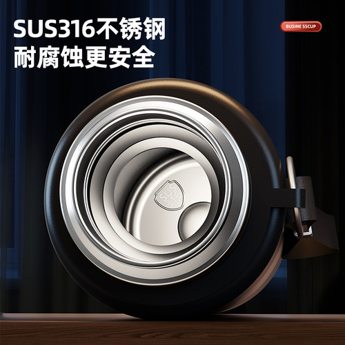 保温杯男款大容量2025新款茶水分离焖泡茶杯不锈钢保温水壶水杯子 - 图2